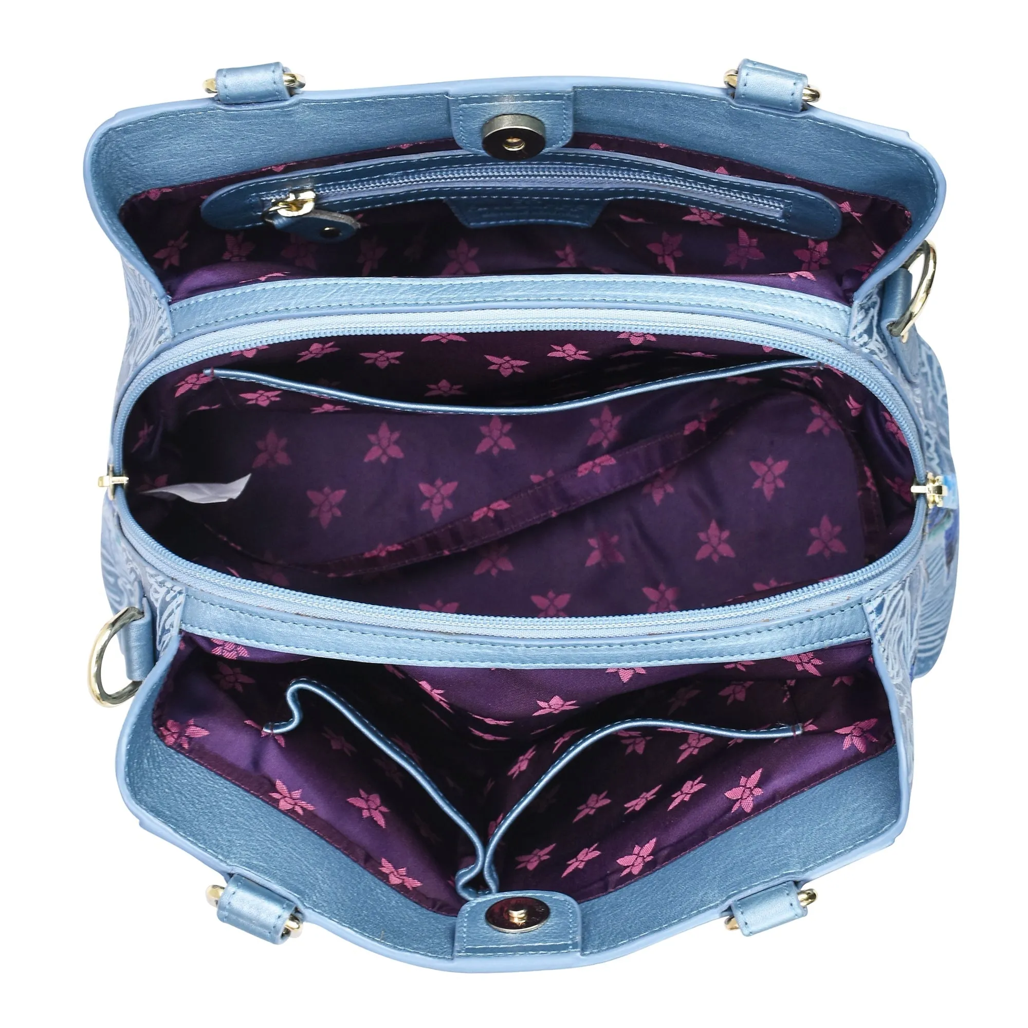 - 690 Compartment Satchel Contemporary Multi Smart devices