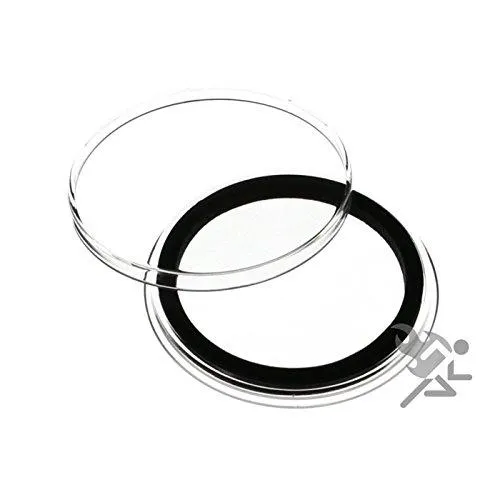(10) Air-Tite 40Mm Black Ring Coin Holder Capsules For American Silver Eagles & 1Oz China Silver Panda Sterling