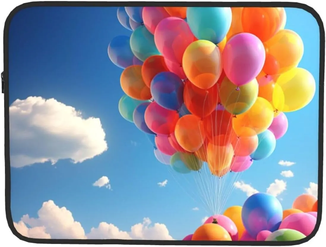 10 Inch Laptop Sleeve Bag Waterproof Shockproof Laptop Case Bag Colorful Balloon Computer Skin Bags Lightweight Tablet Carrying Case