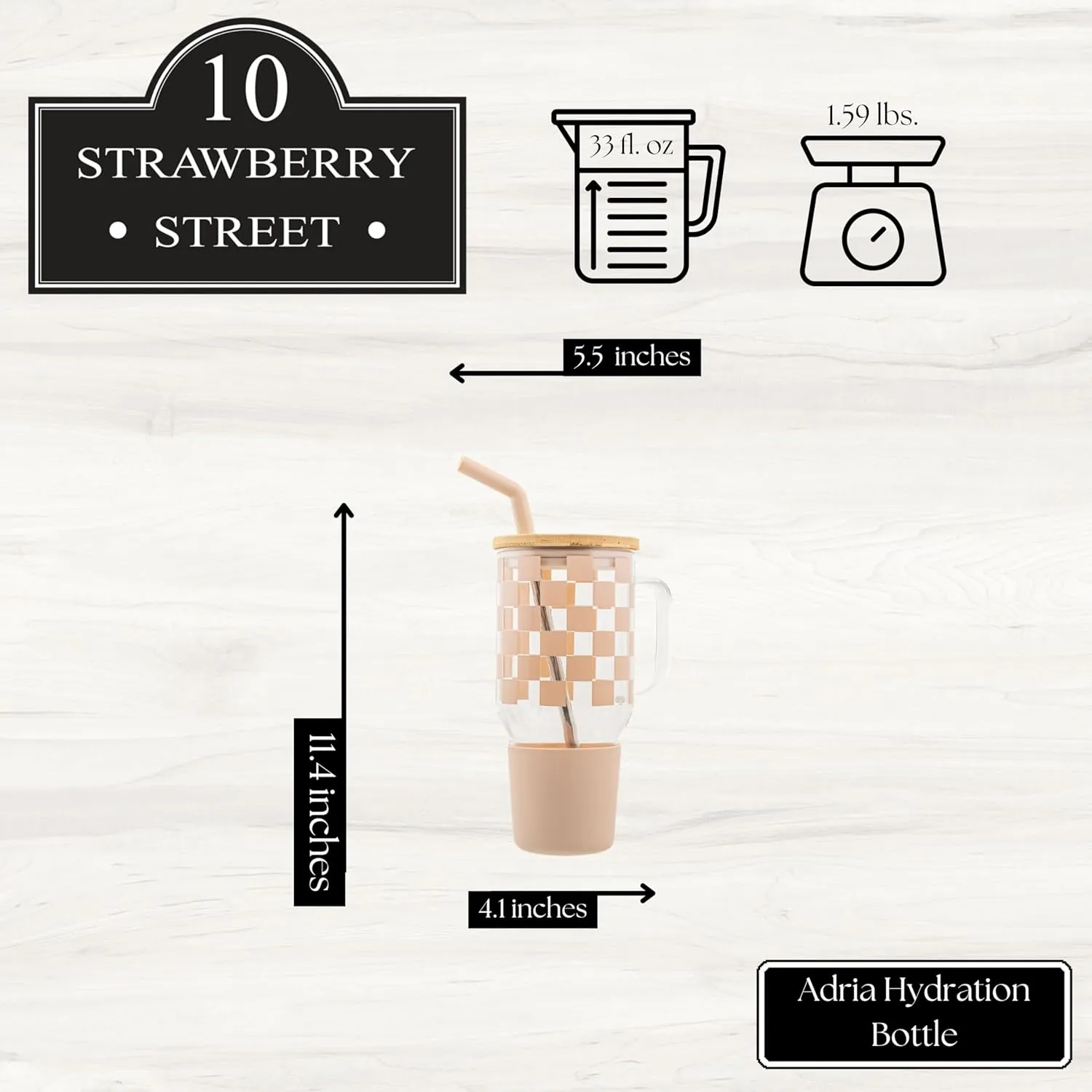 10 Strawberry Street Hydration Travel Tumbler