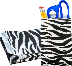 100 Pack Zebra Print Flat Merchandise Bags 4x6 Inches - Stylish Bag for Birthday Gifts - Bulk Paper Storage Bags for Goody, Shopping, Wedding Anniversary & Special Occasions