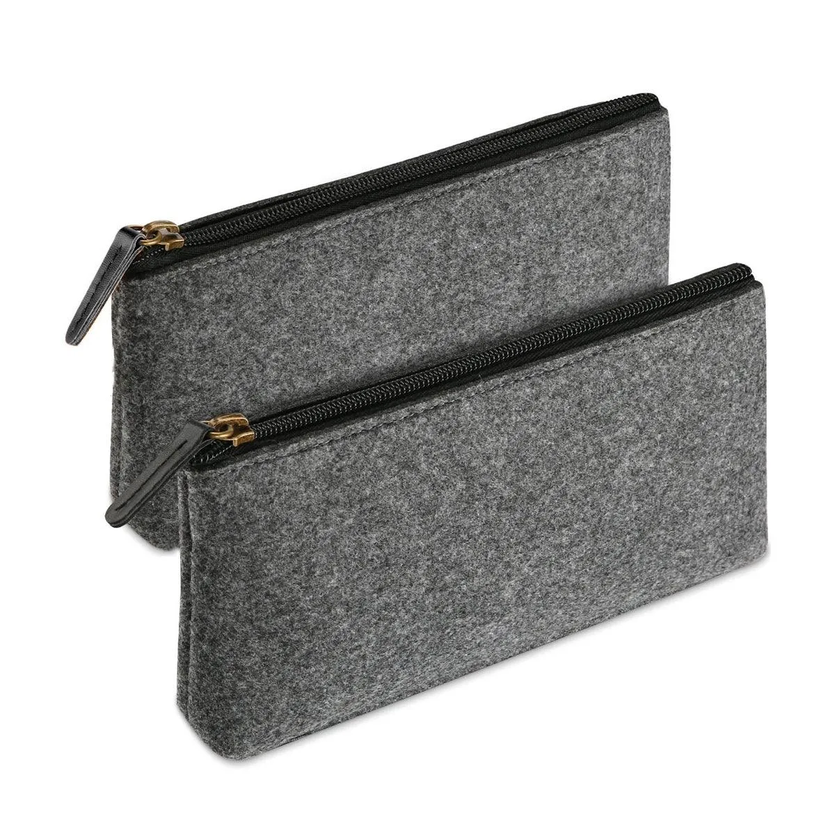 10PCS Large Capacity Felt Pencil Case Stationery Organizer Cosmetic Storage Bag