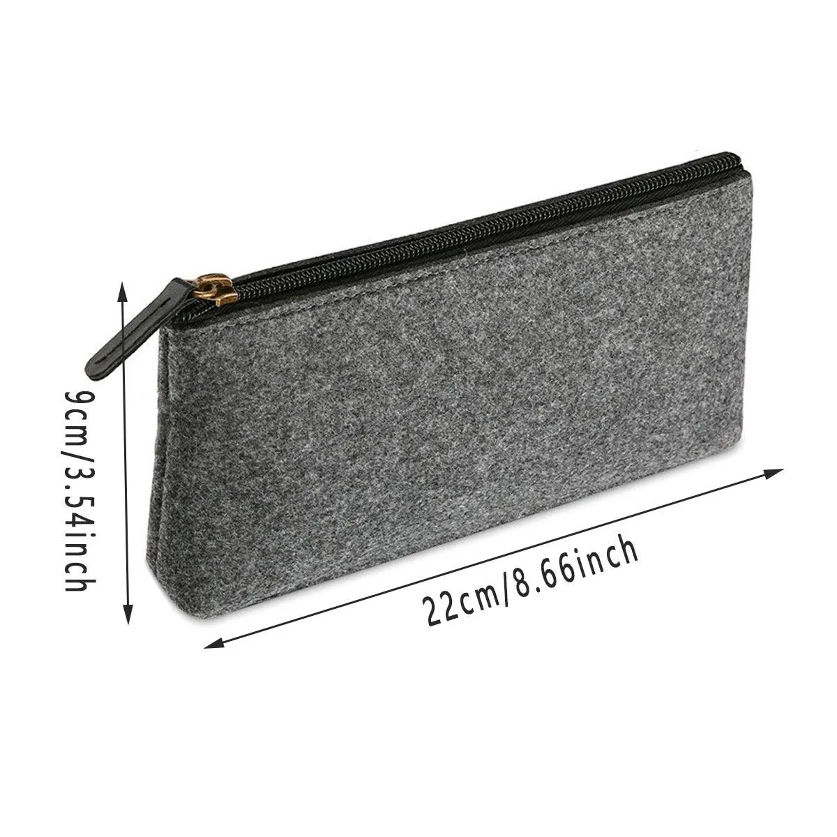 10PCS Large Capacity Felt Pencil Case Stationery Organizer Cosmetic Storage Bag