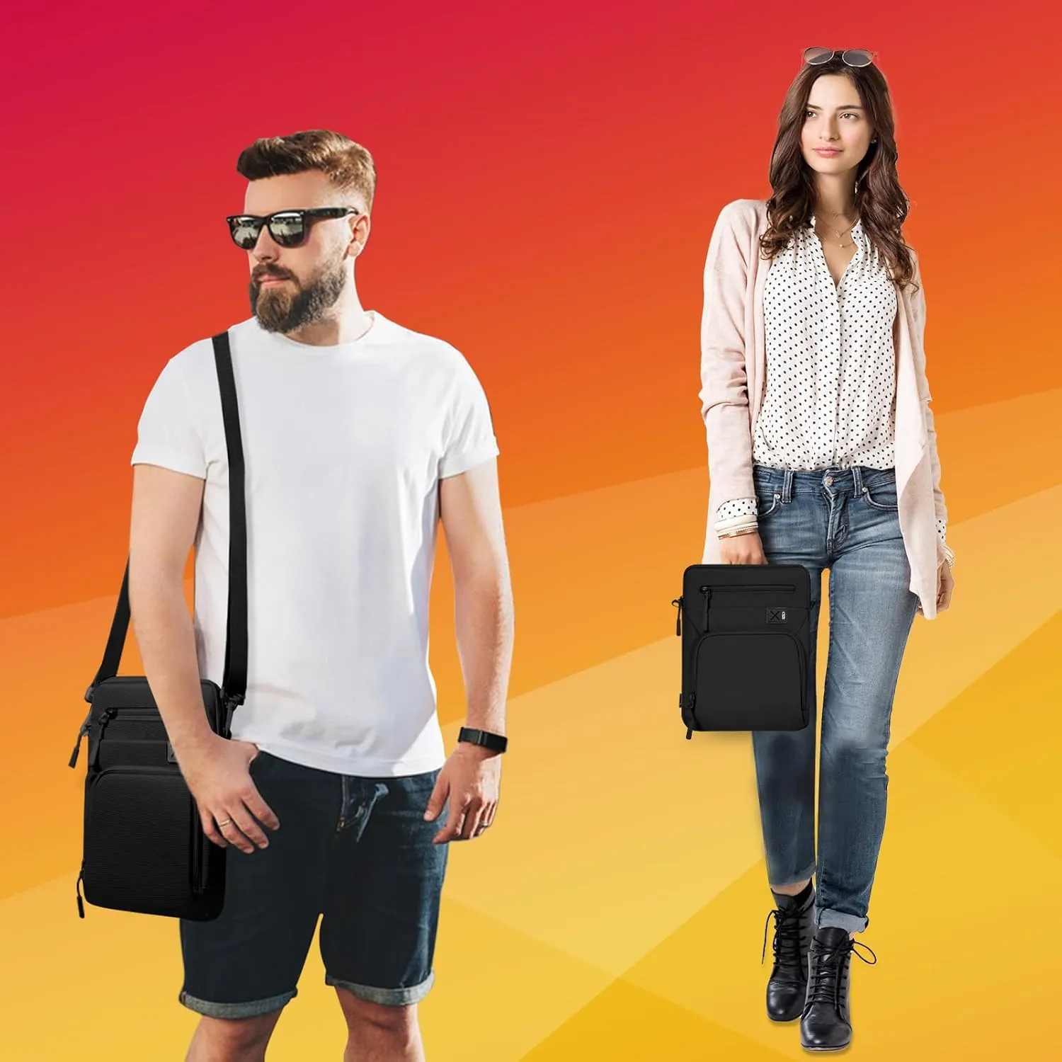 11 Inch Tablet Sleeve, Compatible with Apple iPad Pro 11 (4th/3rd/2nd/1st Gen), 10.9" iPad Air (5th/4th Gen), Microsoft Surface Go & Other 11" Tablets, Water-Resistant Carrying for Ultimate Protection