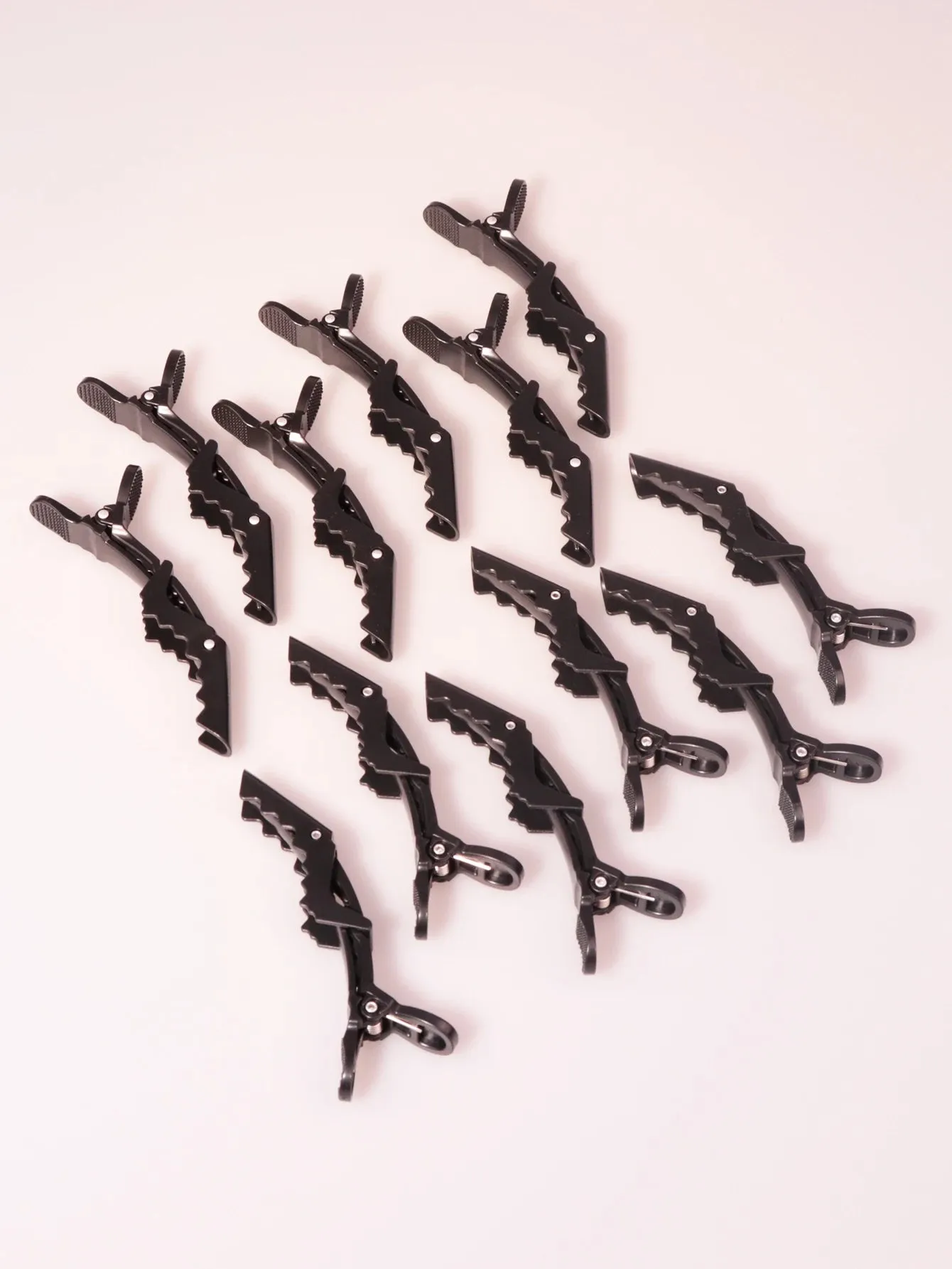 12pcs Crocodile Hair Clips for Styling, Professional Plastic Clips for Real Hair & Wigs