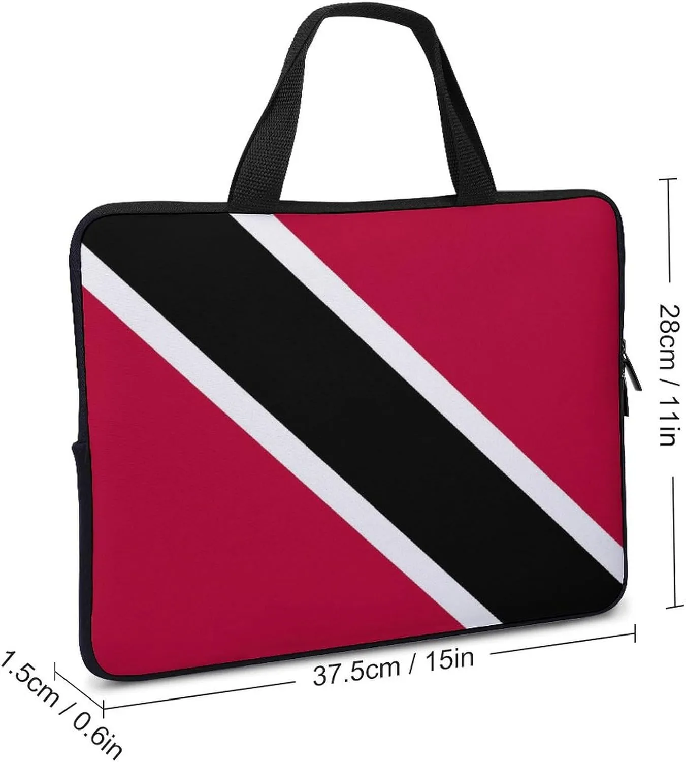 15-15.6 Inch Abkhazia Flag Laptop Sleeve Case, Durable Computer Bag with Handle