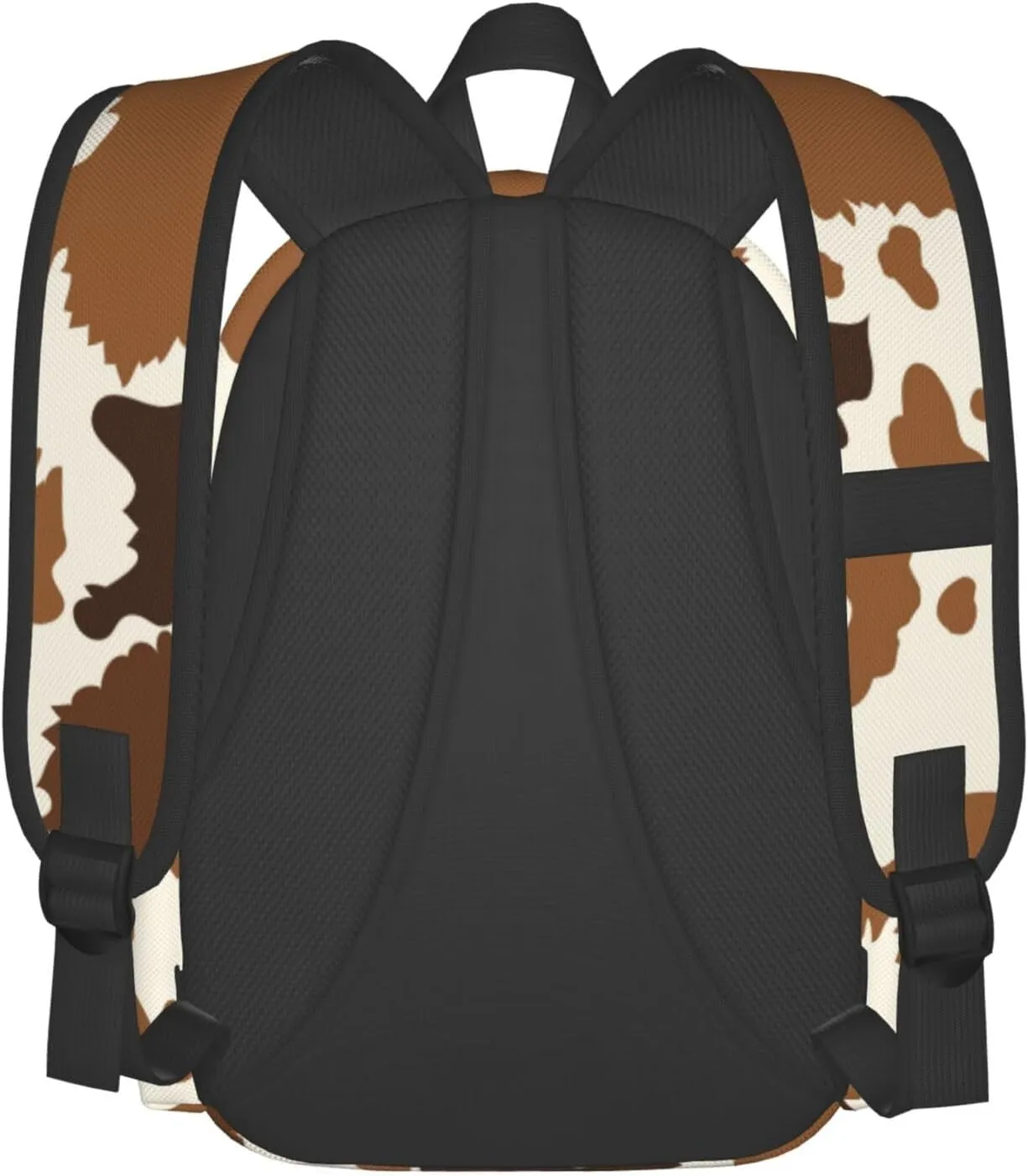 17 inch Backpack Brown Cow Skin Abstract Pattern Laptop Backpack School Bookbag Shoulder Bag Casual Daypack