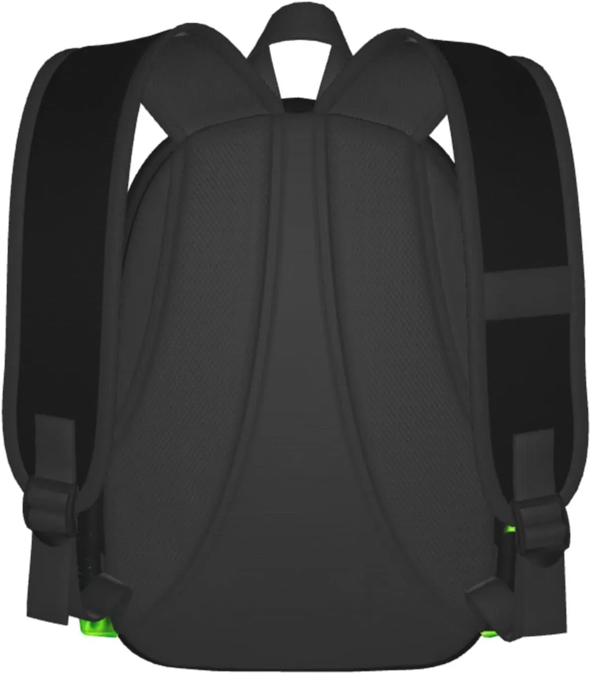 17 inch Backpack Green Fire Burning Dragon Laptop Backpack School Bookbag Shoulder Bag Casual Daypack