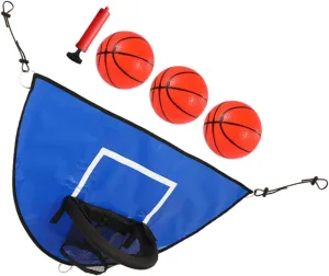 1Set Trampoline Basketball Hoop Indoor Fun Basketball Holder for Develops Hand Eye Coordination Safe and Enjoyable Trampoline Attachment for Active Play