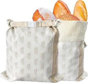 2 Pack Beeswax Bread Bags for Sourdough Storage 13"x17"in Reusable Bread Bags for Homemade,Cotton Beeswax Bag for Keeping Sourdough Fresh