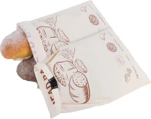 2-PACK Bread Bags for Homemade Bread 17x12.6", Cotton Sourdough Bags, Reusable Fresh Keeping Storage Bag for Sourdough