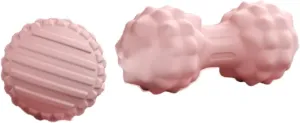 2-Pack Massage Tools Set Spherical & Peanut Shape Deep Tissue Massagers for Full Body, Trigger Point Relief for Back, Neck, Shoulder, Arm, Leg, Arch and Heel (Pink)