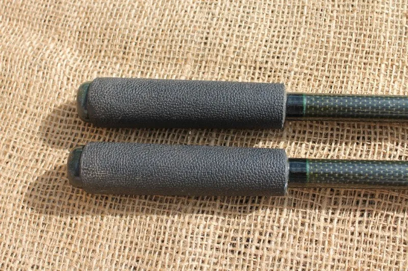 2 x Bowflex Carbon Old School Carp Fishing Rods. Circa 1990s. Century Blanks.