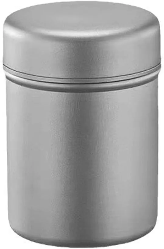 200ml Titanium Tea Canister Portable Travel Storage Box Lightweight Spice Jar Loose Leaf Coffee Herbs Small Capacity Carry-On Container Camping, Car, Outdoor RT1039T (1 pc)