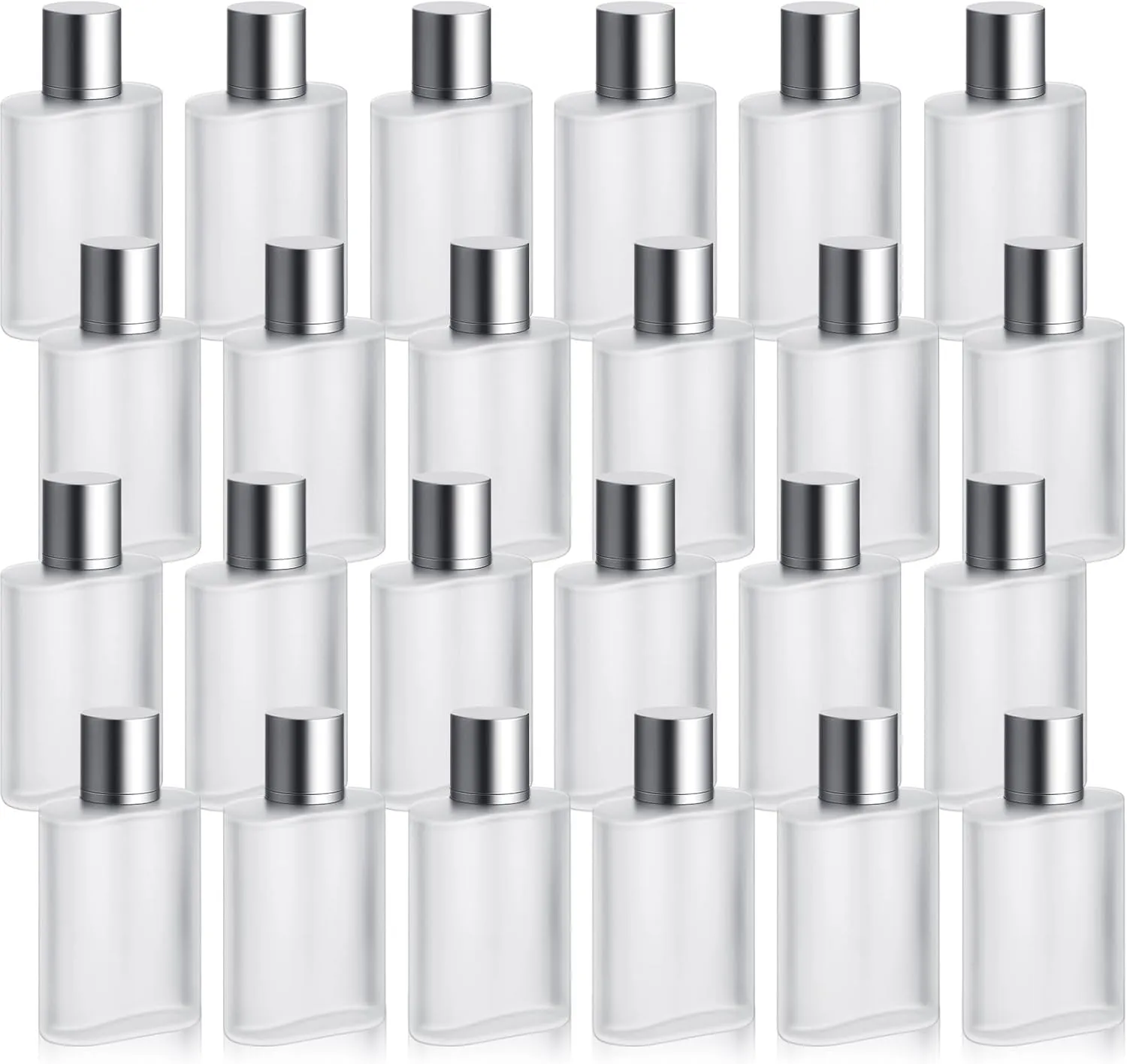 24 Pcs 100ml Frosted Glass Bottle Perfume Atomizer refillable Spray Empty Perfume Dispenser Fine Mist Atomizer Cosmetic Container for Travel Men Women
