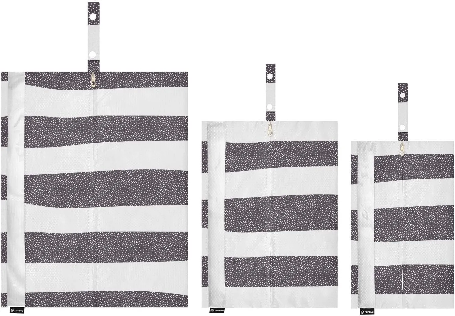 3 Set Travel Packing Cubes For Suitcases, Modern Stripes, Stackable, Garment Bag Closet Storage, Luggage Space Saver, Luggages Management Personnel