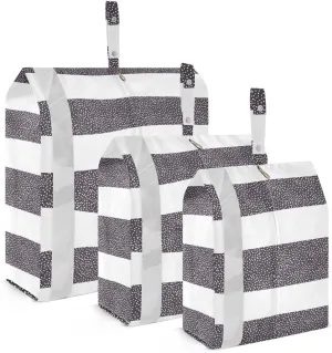 3 Set Travel Packing Cubes For Suitcases, Modern Stripes, Stackable, Garment Bag Closet Storage, Luggage Space Saver, Luggages Management Personnel