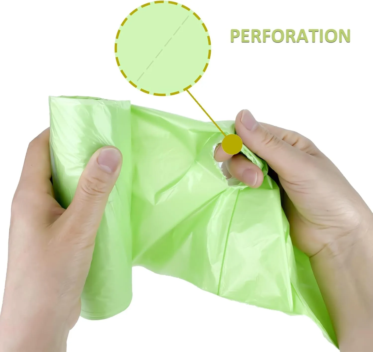 4 Gallon Biodegradable Compostable Small-Trash-Bags - Green Small Garbage Bags For Bathroom Can 100 Count Unscented Little Waste Basket Kitchen Office Car Tiny Liners Bulk Strong Thick Inwaysin