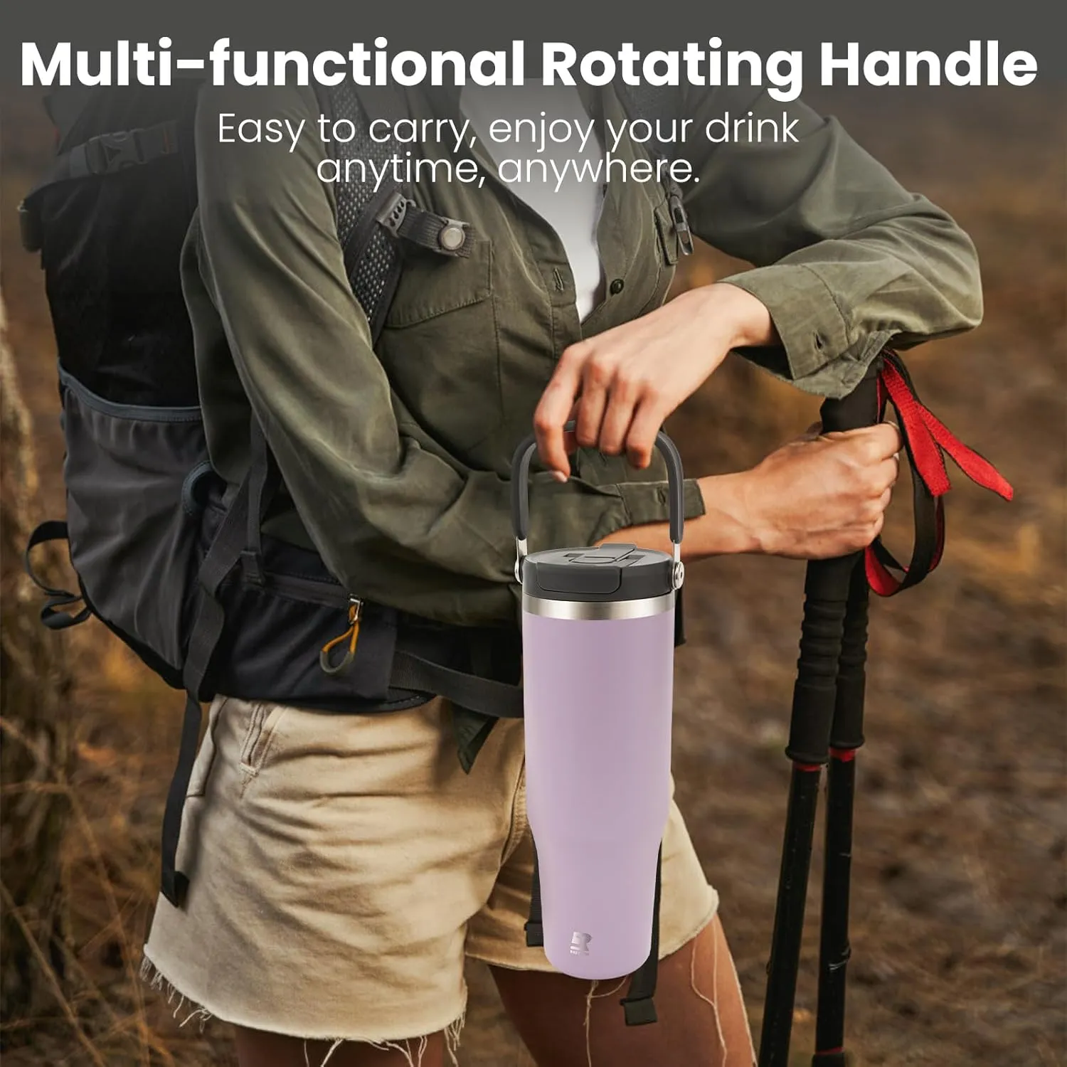 40 oz 2.0 Stainless Steel Tumbler with Leak-Proof Lid and Straw, Double-Wall Vacuum Insulated Travel Mug for Coffee, Iced Tea, or Water - Ideal for Commutes and Outdoor