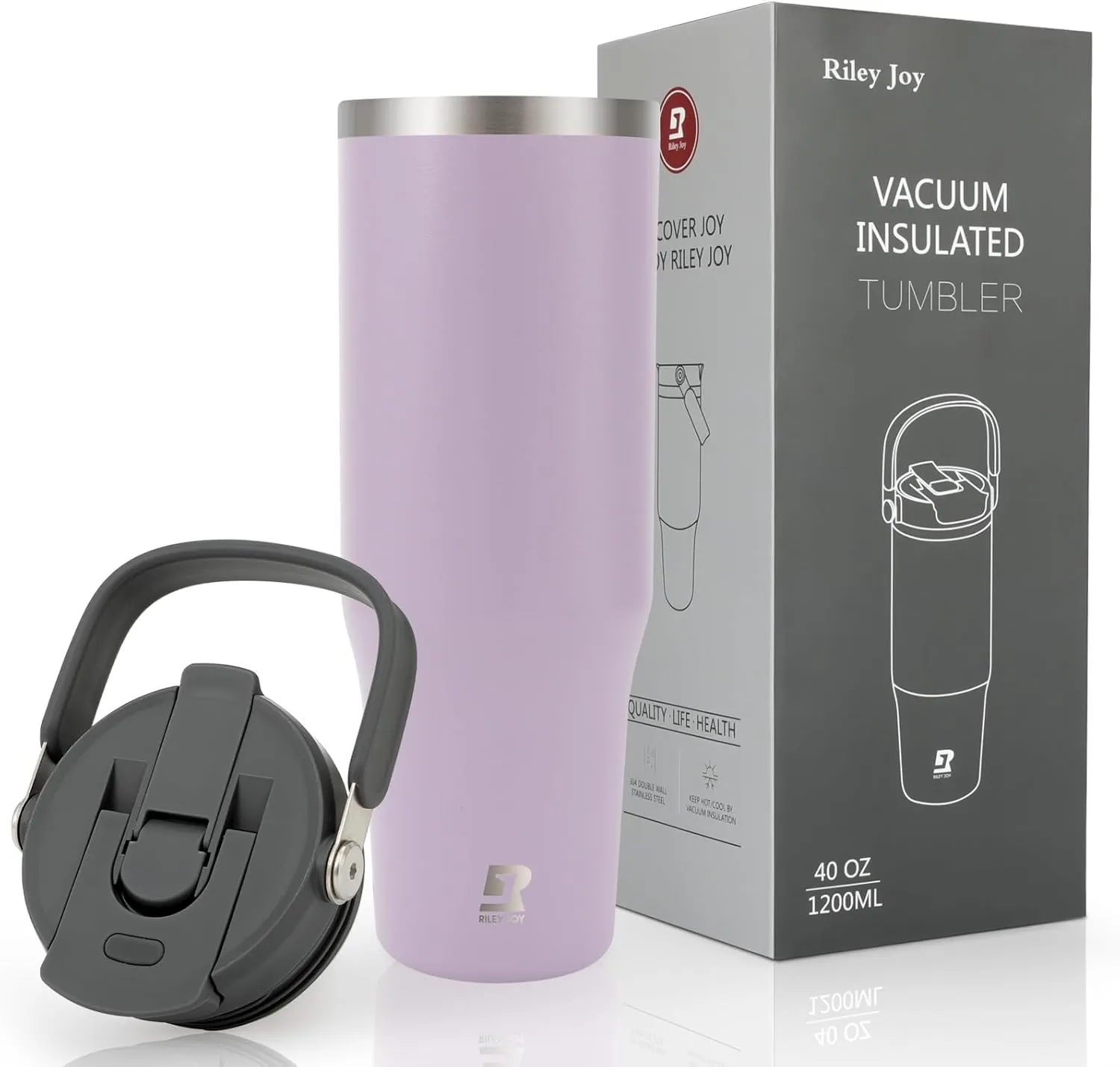 40 oz 2.0 Stainless Steel Tumbler with Leak-Proof Lid and Straw, Double-Wall Vacuum Insulated Travel Mug for Coffee, Iced Tea, or Water - Ideal for Commutes and Outdoor