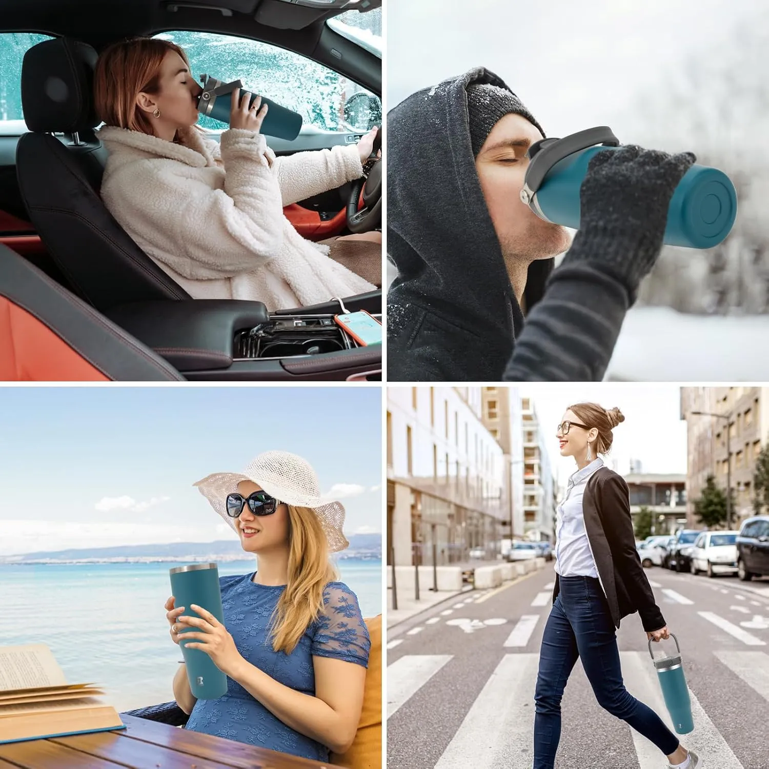 40 oz 2.0 Stainless Steel Tumbler with Leak-Proof Lid and Straw, Double-Wall Vacuum Insulated Travel Mug for Coffee, Iced Tea, or Water - Ideal for Commutes and Outdoor