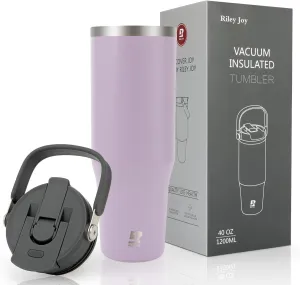 40 oz 2.0 Stainless Steel Tumbler with Leak-Proof Lid and Straw, Double-Wall Vacuum Insulated Travel Mug for Coffee, Iced Tea, or Water - Ideal for Commutes and Outdoor