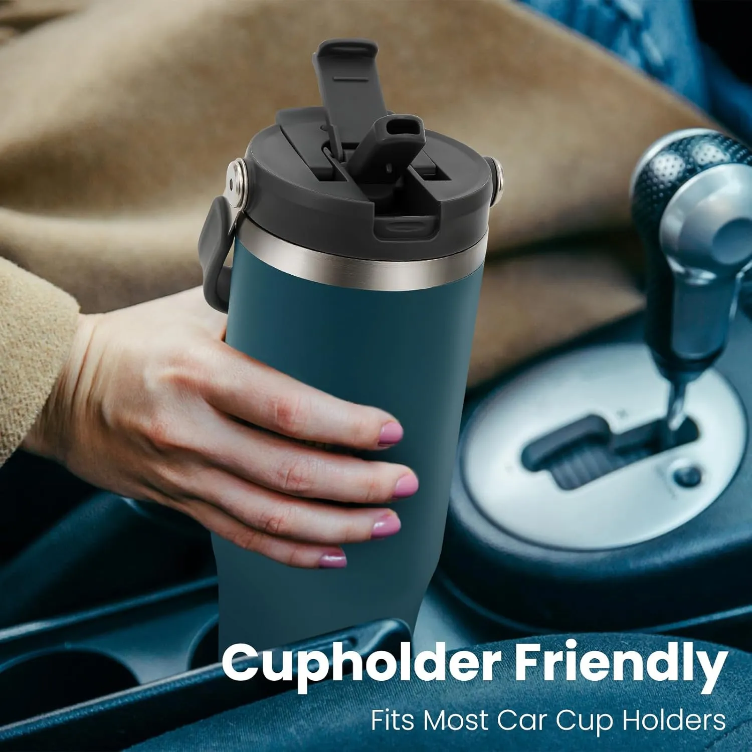 40 oz 2.0 Stainless Steel Tumbler with Leak-Proof Lid and Straw, Double-Wall Vacuum Insulated Travel Mug for Coffee, Iced Tea, or Water - Ideal for Commutes and Outdoor