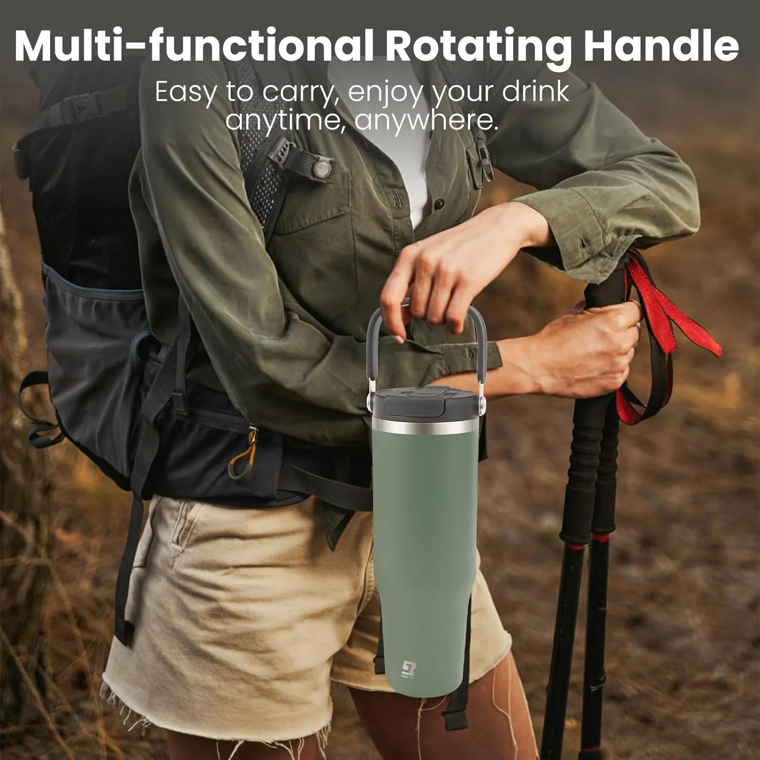 40 oz 2.0 Stainless Steel Tumbler with Leak-Proof Lid and Straw, Double-Wall Vacuum Insulated Travel Mug for Coffee, Iced Tea, or Water - Ideal for Commutes and Outdoor