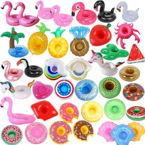 40 Pack Inflatable Drink Holders, Drink Floats Inflatable Pool Cup Holder Coasters for Pool Party