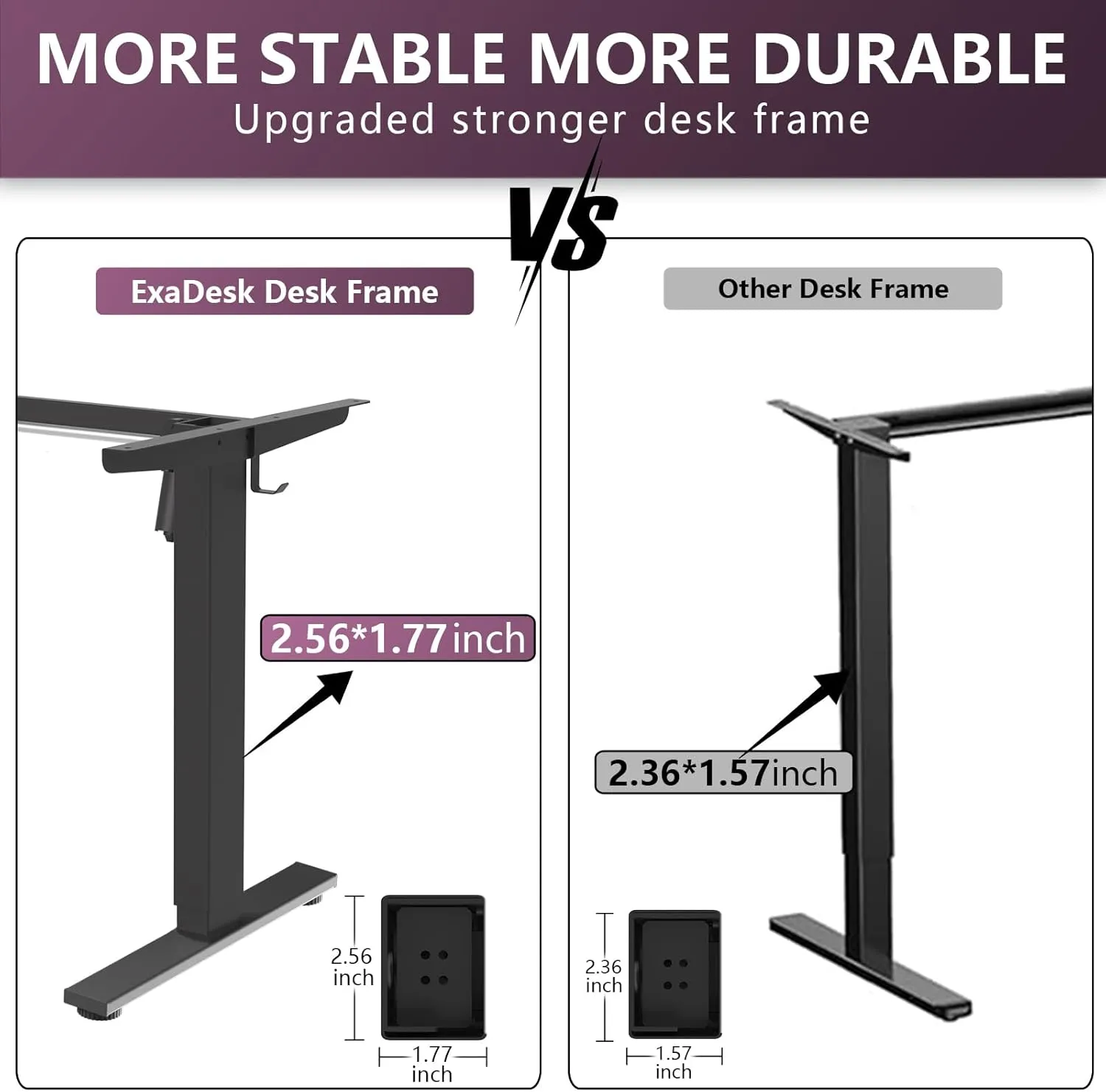 48 * 24 Inches Electric Standing Desk, Adjustable Height Sit Stand Up Desk with 3 Memory Presets, Motorized Home Office Computer Gaming Workstation Desk, Rustic Brown