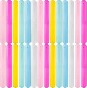 48 PCS Toothbrush Case Set,Travel Toothbrush Case,Plastic Portable Toothbrush Holder,Dust-proof Toothbrush Box Storage,Toothbrushes Carrier for Traveling,Bathroom,School,Home, Camping,6 Colors