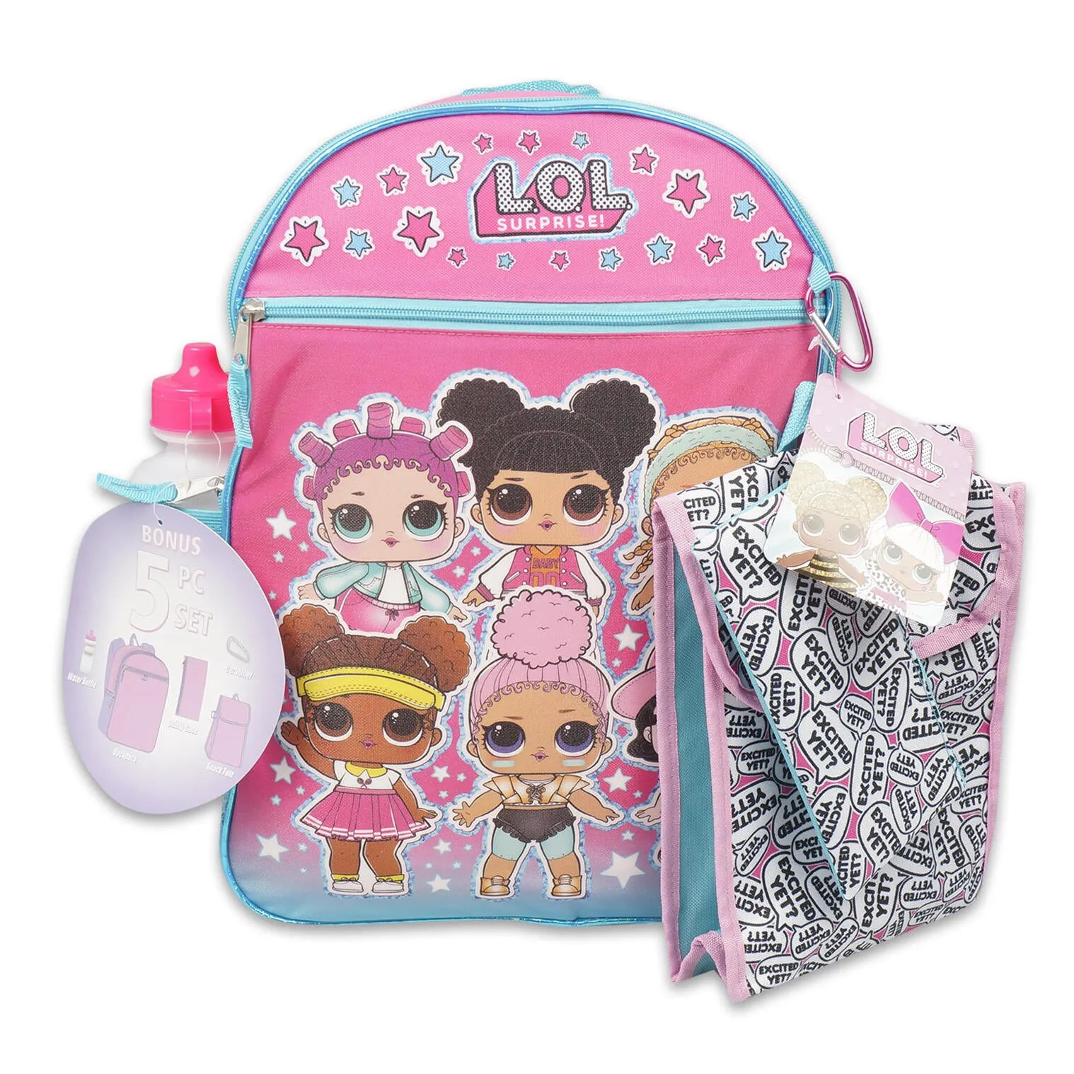 5 Piece LOL Surprise! Backpack Set