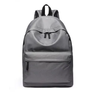 700d - Miss Lulu Large Plain Unisex Backpack Grey