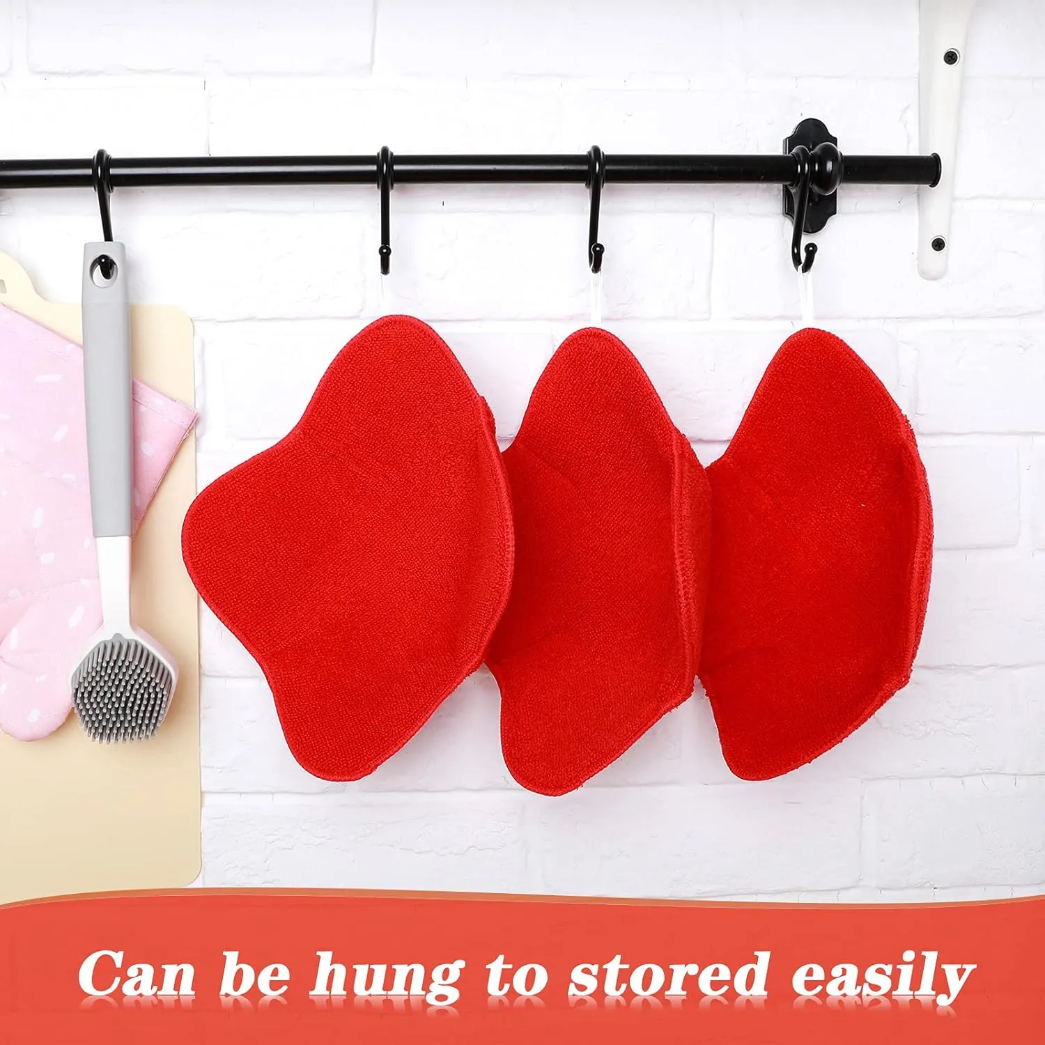 8 Pieces Bowl Holders Microwave Safe Bowl Pot Holder for Hot Soup, Food, Meals (Red)