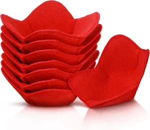 8 Pieces Bowl Holders Microwave Safe Bowl Pot Holder for Hot Soup, Food, Meals (Red)