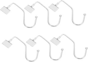 ABOOFAN 6Pcs Handbag Hangers Portable Table Hooks for Purses Backpacks and Christmas Stocking Holders for Home Organization and Desktop Use