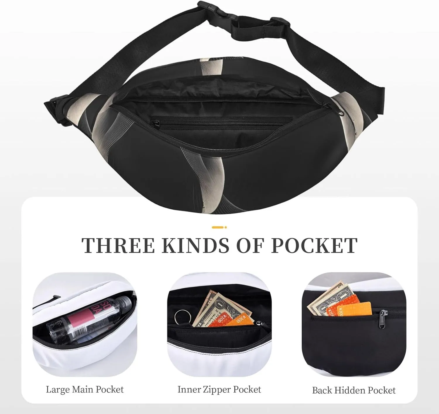Abstract curves Fashion Crossbody Appearance High capacity outdoor with Adjustable Comfortable Work Leisure Versatile, RXZER23