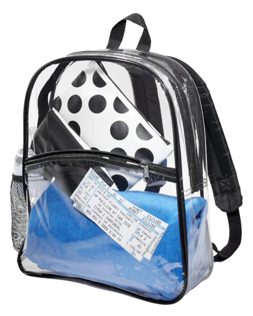 Adjustable Clear PVC Stadium Backpack