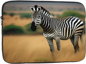 Africa Grassland Zebra Prints Shockproof Portable Laptop Sleeve Bag 17 inch - Protective Case for Men and Women's Business Travel, Office Daily Use