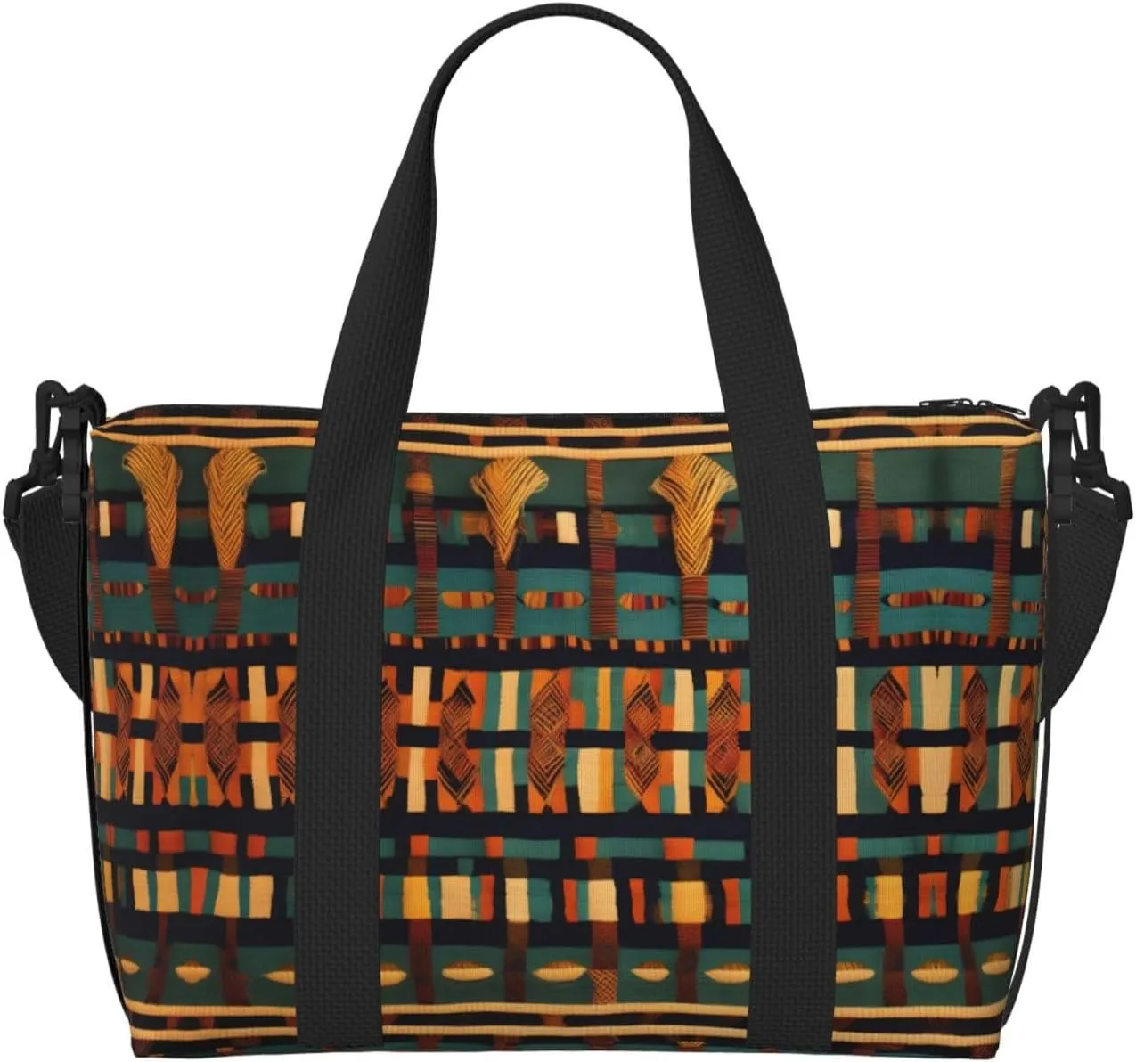 African Classic Weave Travel Bags, Weekender Carry On For Women, Sports Gym Bag, Workout Duffel Bag,Overnight