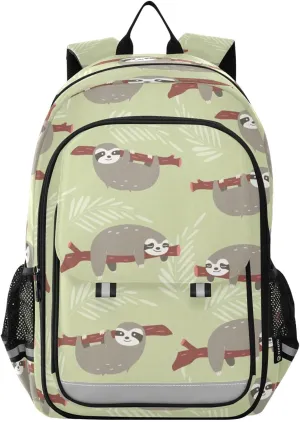 ALAZA Cute Jungle Sloth Kids Laptop Backpack 17 inch School Bookbag Back Pack Business Computer Bag Casual Daypack