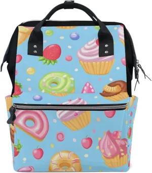 ALAZA Sweet Treats Seamless Water Coolour Stylize High Laptop Backpack Anti Theft Purse Backpack for Women Men,15.6 inch Doctor Bag College Backpacks Travel Casual Daypack