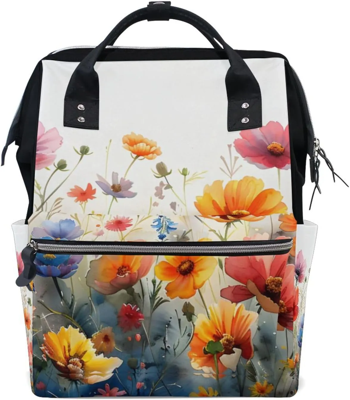 ALAZA Watercolor Spring Flower Garden Stock Photo Laptop Backpack Anti Theft Purse Backpack for Women Men,15.6 inch Doctor Bag College Backpacks Travel Casual Daypack