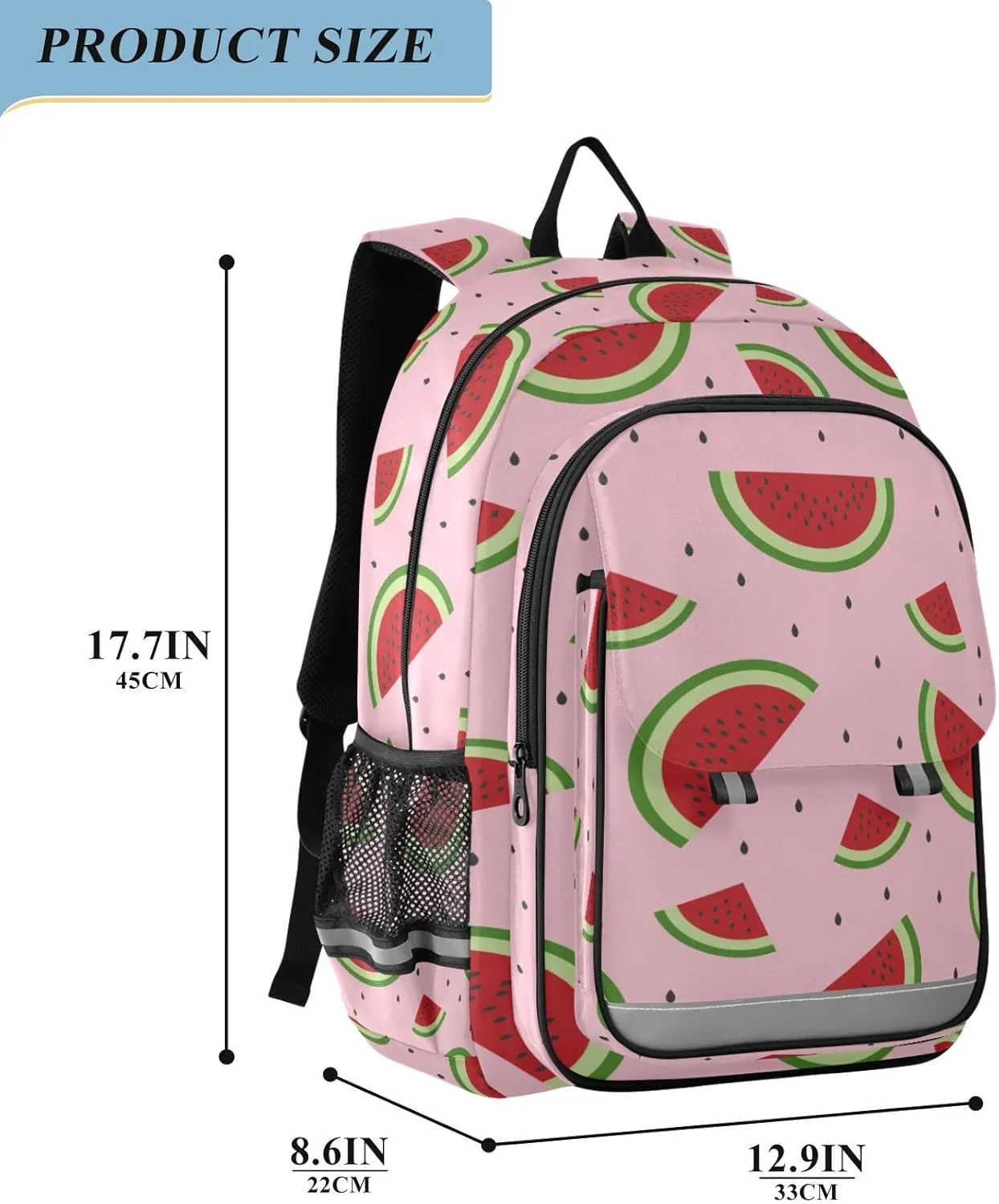 ALAZA Watermelon on Pink Backpacks Travel Laptop Backpack
