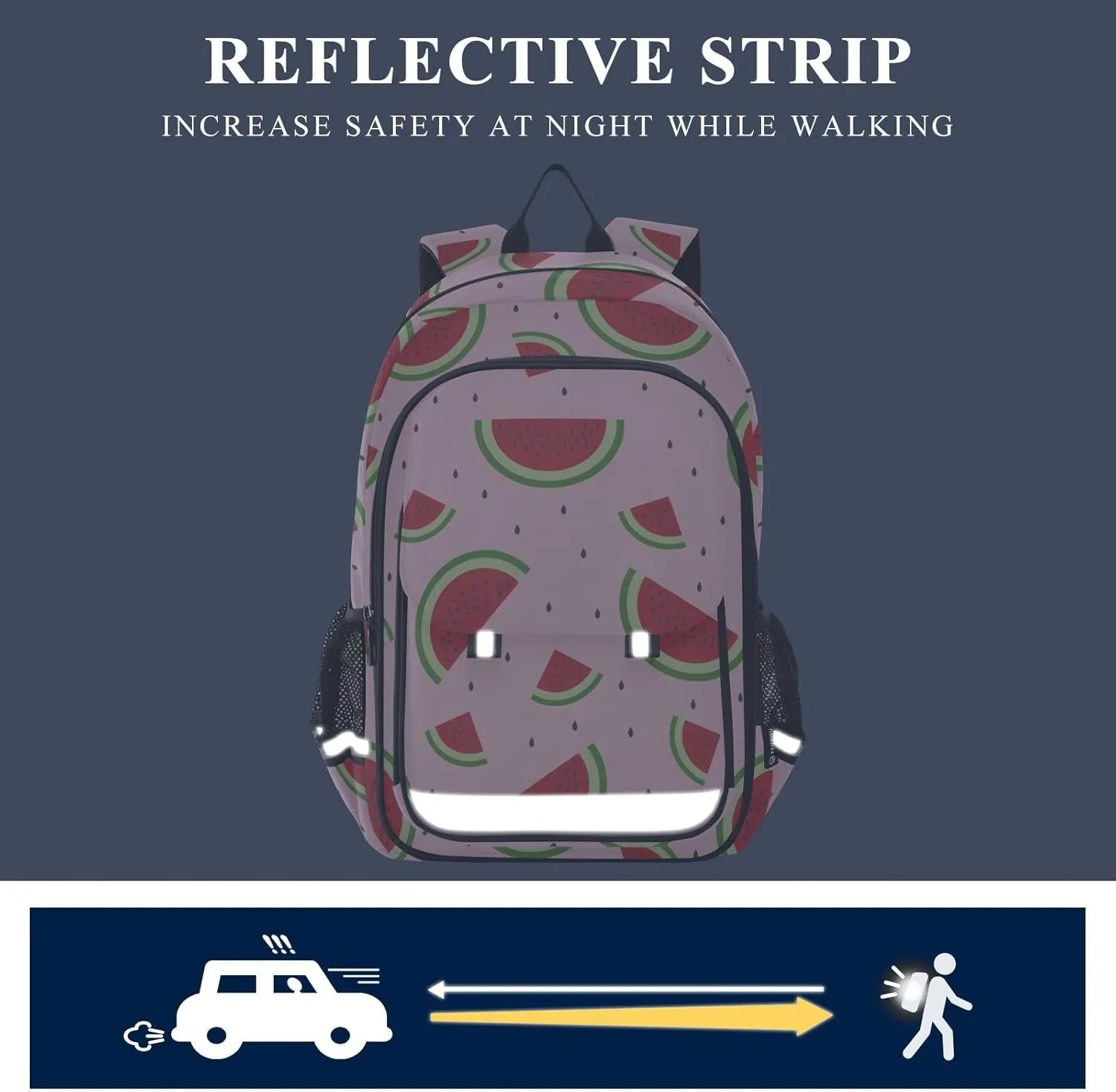ALAZA Watermelon on Pink Backpacks Travel Laptop Backpack