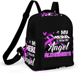 Alzheimer's Disease Awareness Backpack Shoulders Bag Sports Backpack for Party Business Travel