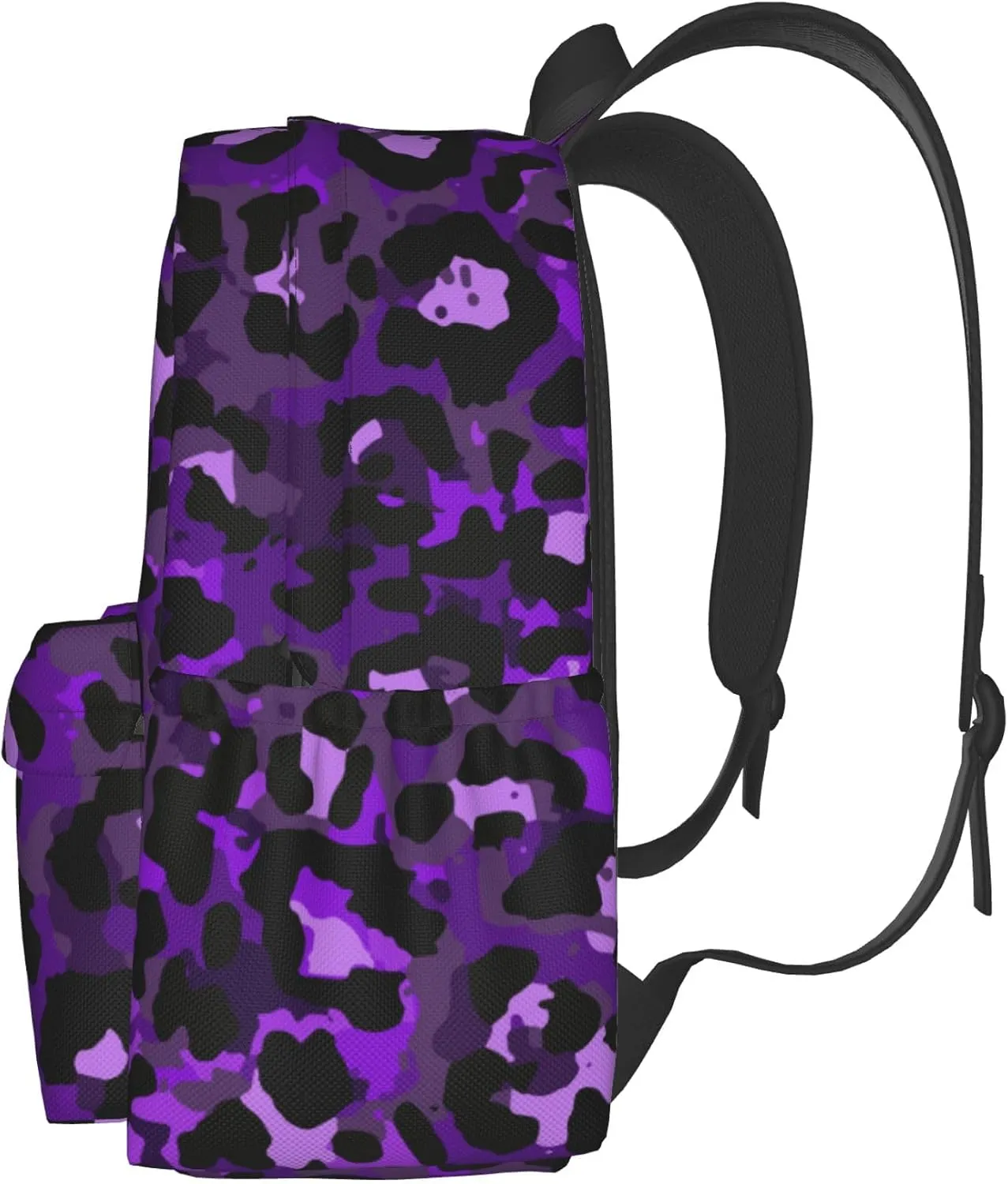 AMRANDOM Backpack Bookbag Purple Cheetah Leopard Print Laptop Backpacks Multipurpose Daypack for Men Women Travel Hiking