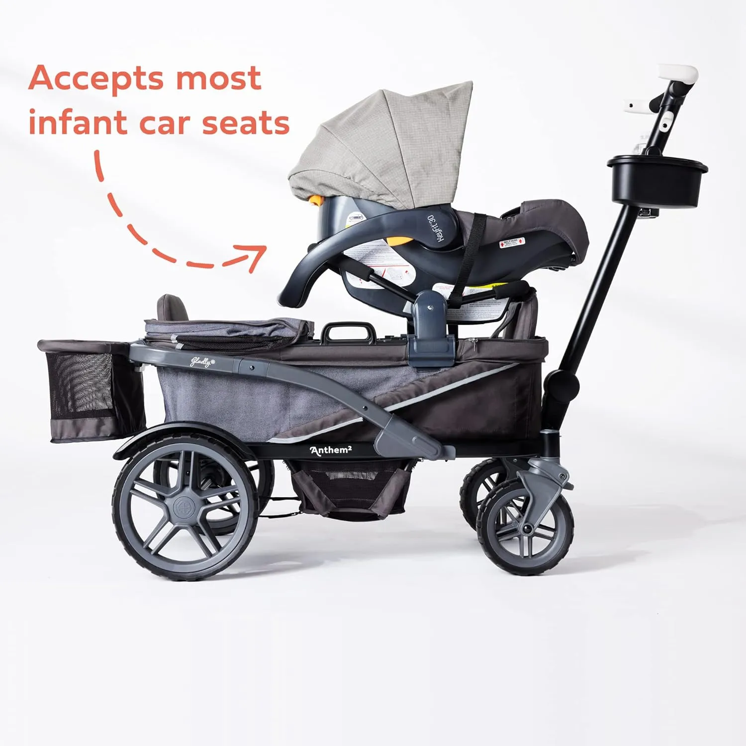 Anthem4 Quad All-Terrain Wagon Stroller, Graphite Special Edition