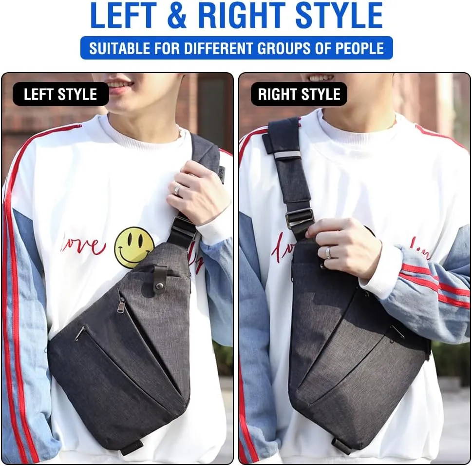 Anti Theft Bag, Anti Theft Crossbody Bag for Women/Men, Travel Sling Bag for Men