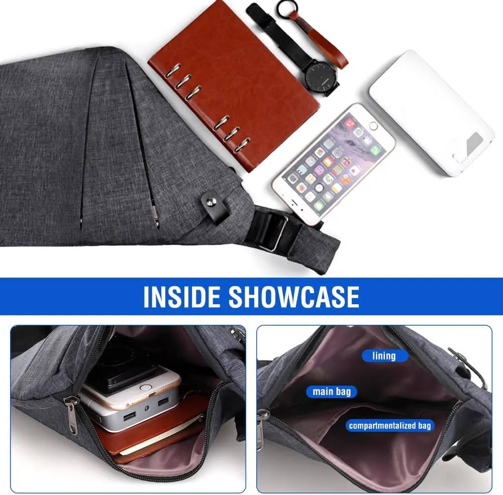 Anti Theft Bag, Anti Theft Crossbody Bag for Women/Men, Travel Sling Bag for Men